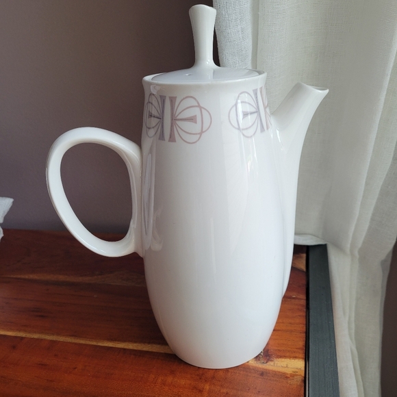 VINTAGE FRANCISCAN WHITESTONE WARE TEAPOT MID CENTURY MODERN 4 CUPS Pitcher - Picture 1 of 8